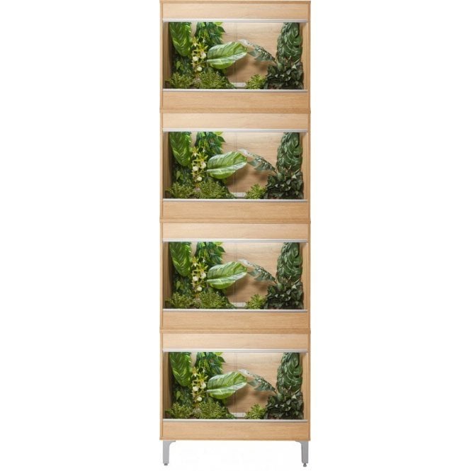 VivExotic Repti-Home Vivarium Small Four Stack Oak Bundle