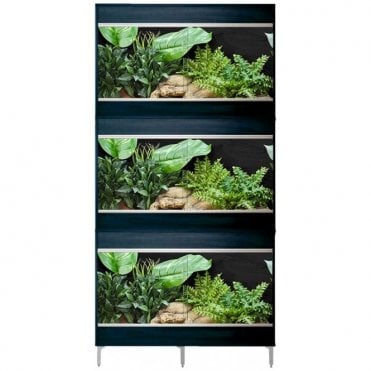 Repti-Home Vivarium Small Three Tier Black Bundle