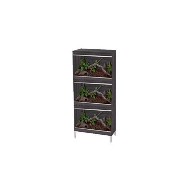 VivExotic Repti-Home Vivarium Small Three Tier Grey Bundle