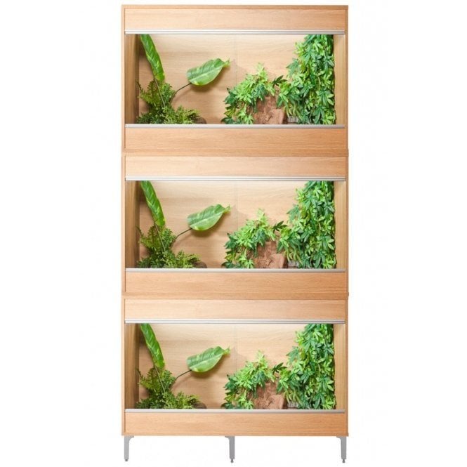 VivExotic Repti-Home Vivarium Small Three Tier Oak Bundle