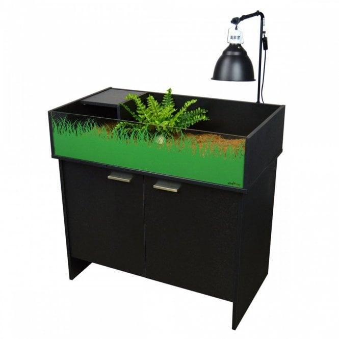 VivExotic Viv Exotic Tortoise Table & Cabinet Black 90cm Bundle